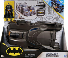 DC Comics Batman Offroad Batmobil z katapultą z hakiem i siatką z tyłu W zestawie figurka Batmana o średnicy 10 cm dla fanów superbohaterów w wieku od 4 lat Figurki Naty Shop