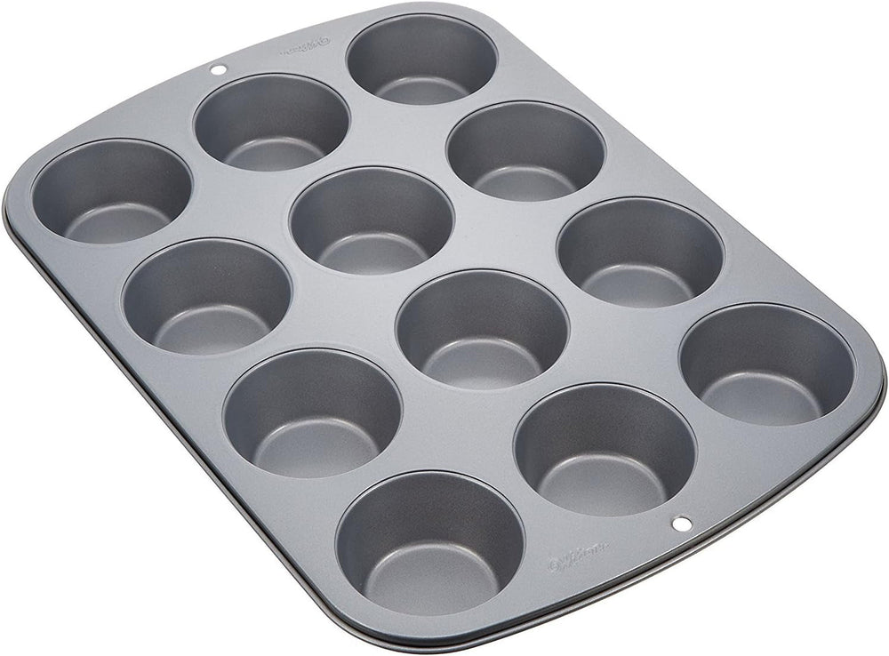 Wilton 24 Er Mini-Muffinbackform, Antihaftbeschichte, Silber Formy i blachy do pieczenia Naty Shop 3,22 x 26,64 x 36,83 cm