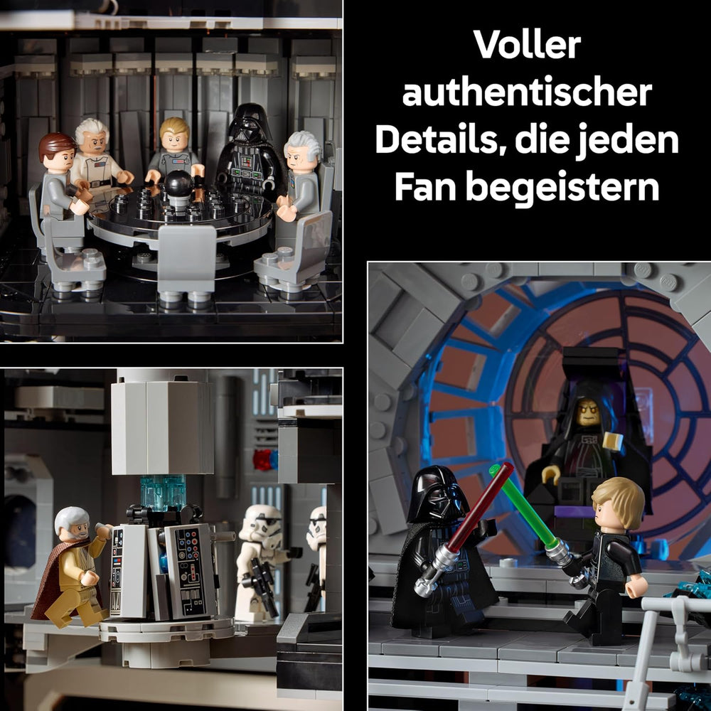 LEGO Star Wars Todesstern - Bauset für Erwachsene - Interaktives UCS-Ausstellungsmodell mit 36 ​​​​Minifiguren inkl. Luke Skywalker, Han Solo i Darth Vader – prezent dla mężczyzn, kobiet i fanów – 75419