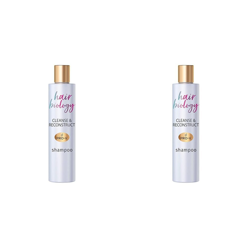 Hair Biology Szampon Oczyszczający i Rekonstruujący, Do przetłuszczających się cebulek i zniszczonych końcówek, 250 ml Prysznic i kąpiel Naty Shop 2 x 250 ml Szampon