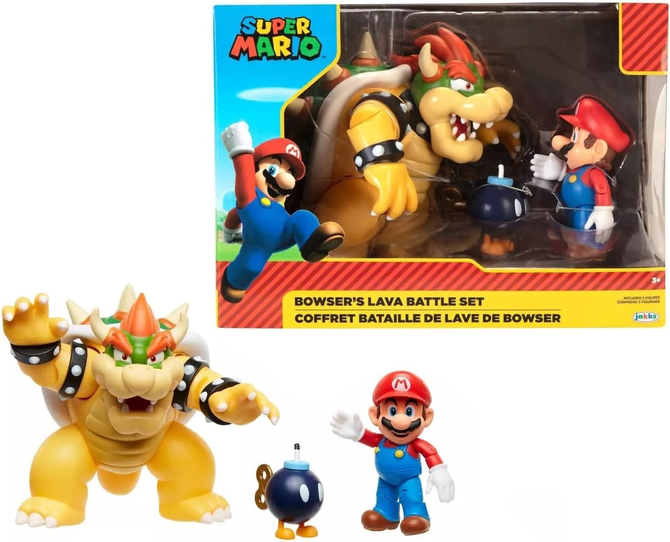 Nintendo Super Mario Bowser 18Cm Vs. Mario Set de figuri (Valul 1) Action figures Naty Shop Titlu implicit