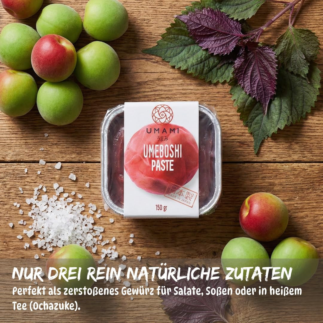 Japanische Umeboshi-Pasta, Fermentierte Pflaumen mit Shiso, 150 g