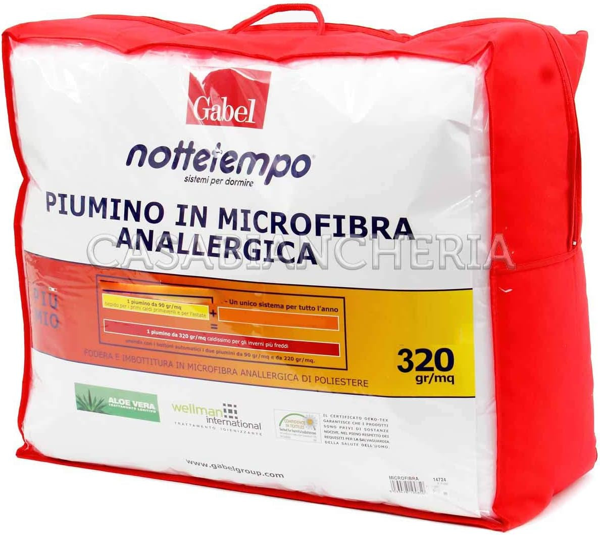 Widelec Nottetempo kurtka puchowa mikrofibra mikrofibra bardzo ciepła (2Cm) 120X80X2 Cm Bianco Kołdry i kołdry Naty Shop 205X250X2 Cm Mikrofibra utrzymuje bardzo ciepło (2Cm)