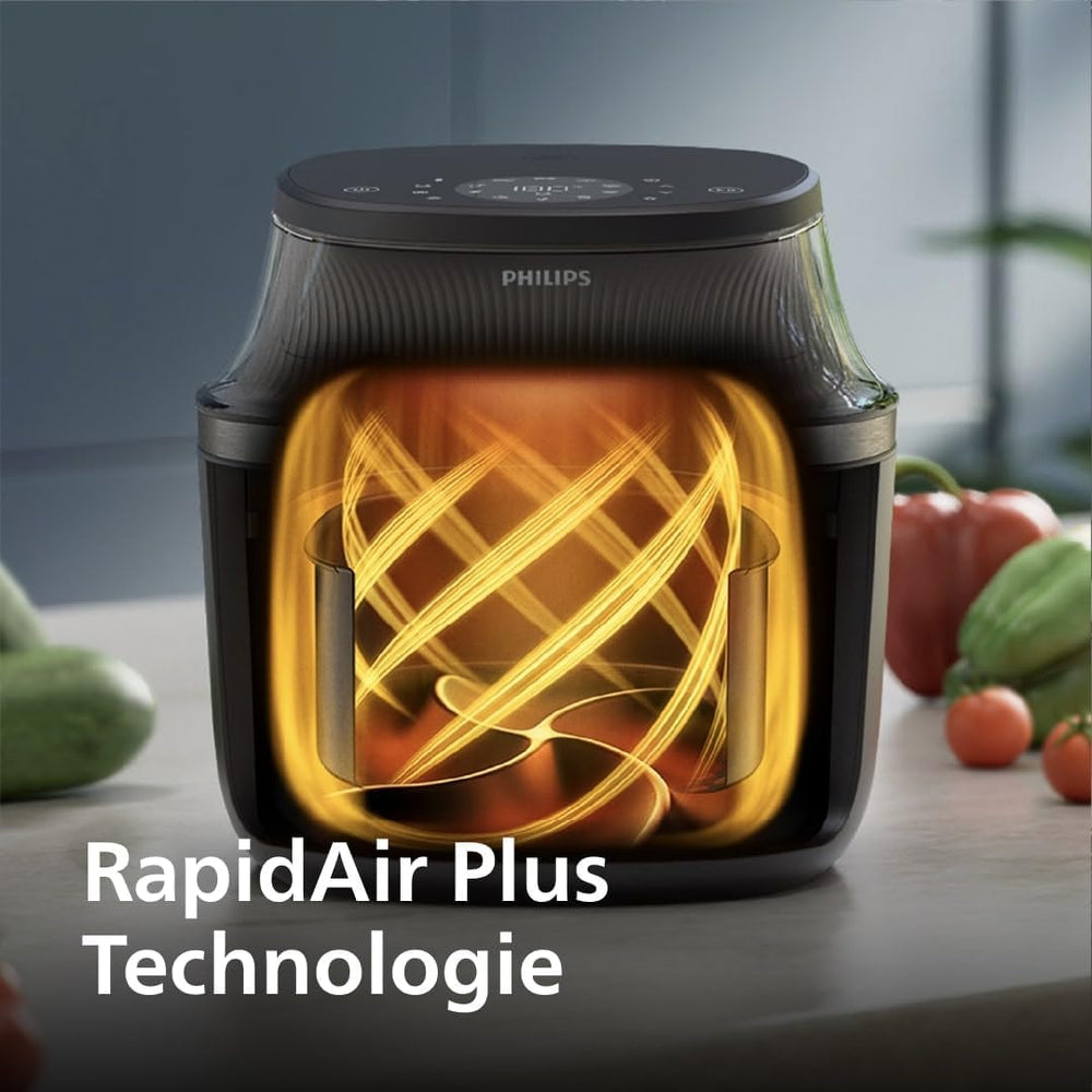 Philips Airfryer seria 3000 6,2 l, okno gotowania, 16 funkcji gotowania w 1, technologia Rapidair plus, usuwanie tłuszczu, aplikacja przepisów Homeid Appliances Naty Shop