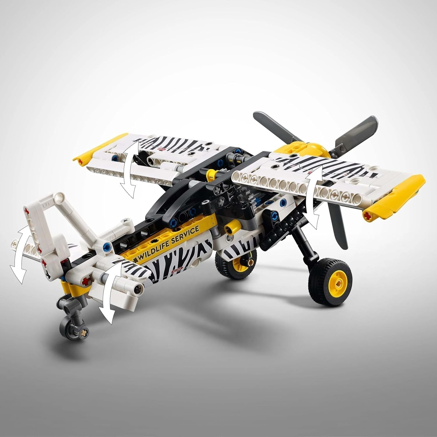 LEGO Technic Zabawka do budowania samolotu ze śmigłem dla dzieci Prezent dla chłopców i dziewcząt 8-letni 4-cylindrowy silnik tłokowy z obracającym się śmigłem Model samolotu 42198 Zestawy do budowania Besuche den LEGO-Store
