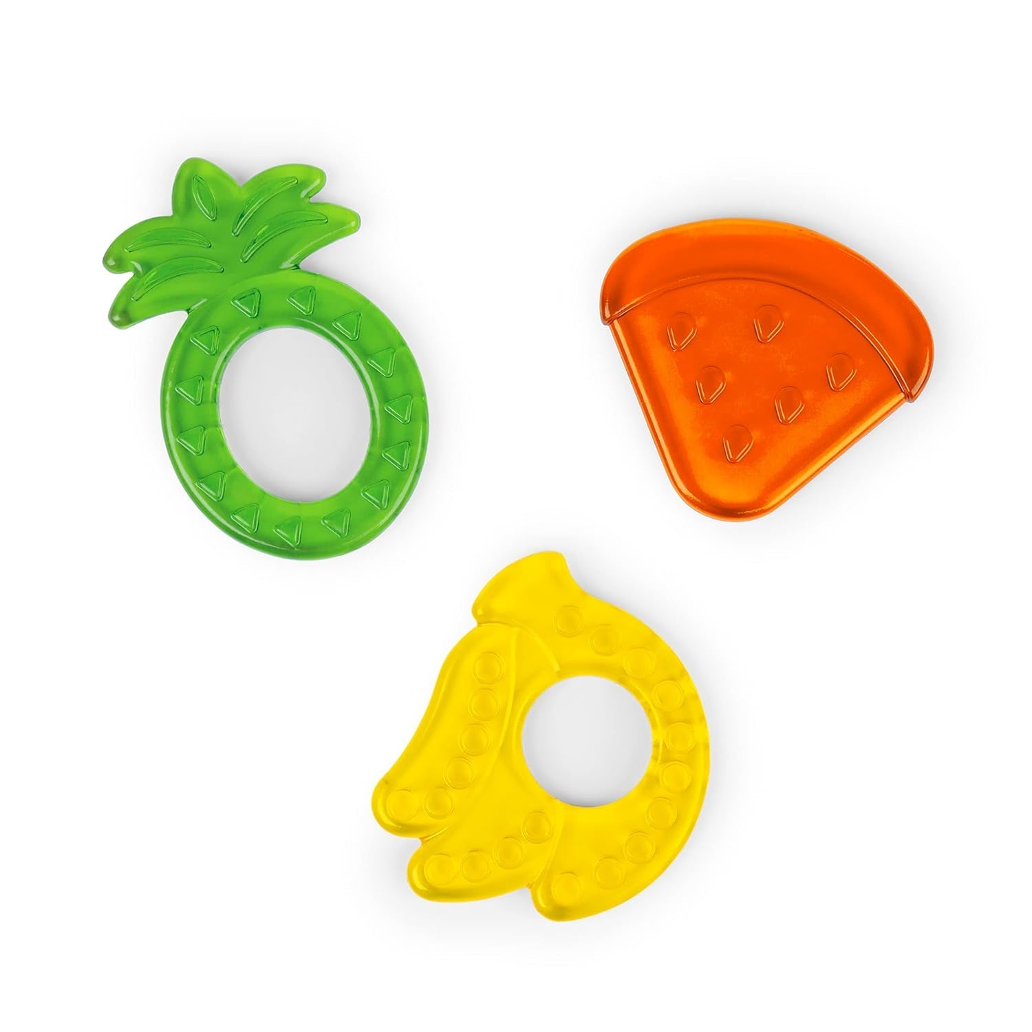 Bright Starts Juicy Chews, 3 inele de dentiție fără BPA, pentru toți bebelușii de la 3 luni