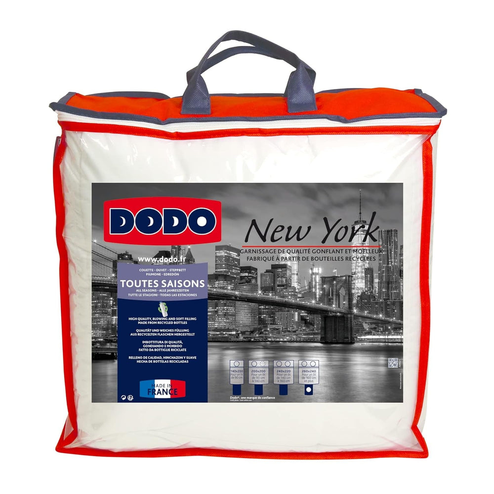 Dodo L Kołdra, umiarkowana, ekologiczna, 240 X 260 L, do podwójnego łóżka | Kołdra New York, miękka, skórka brzoskwini, można prać w pralce w 40°C Kołdry i kołdry Naty Shop