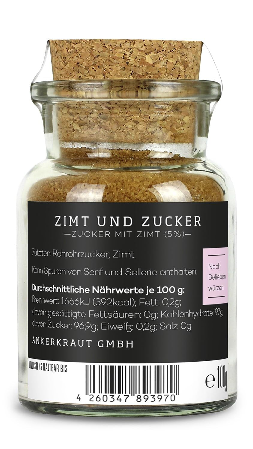 Ankerkraut Zimt & Zucker, 100g w szkle korkowym