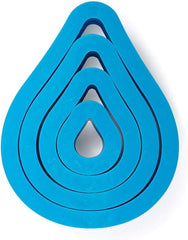 0255311 Set forme de biscuiți cu picătură, 4 piese 1,5-3,5-5,5-12 H2,2 cm, roz