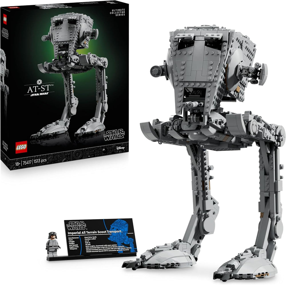 LEGO Star Wars AT-ST Kampfläufer - Bauset für Erwachsene - UCS Modell zum Auststellen mit Minifigurka i informacje - Sammlerstück & Geschenk für Fans - 75417