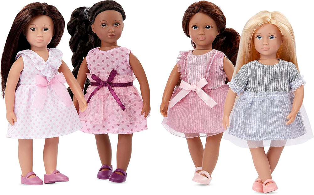 Lori - Mode-Freunde: Nina, Amaya, Chen & Flora - 4 Mini-Puppen - 15 cm Modepuppen - Kleider & Schuhe - Spielzeug für Kinder - 3 Jahre +