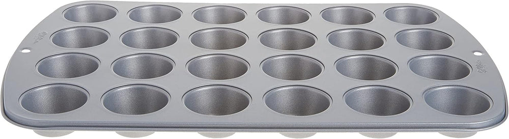 Wilton 24 Er Mini-Muffinbackform, Antihaftbeschichte, Silber Formy i blachy do pieczenia Naty Shop