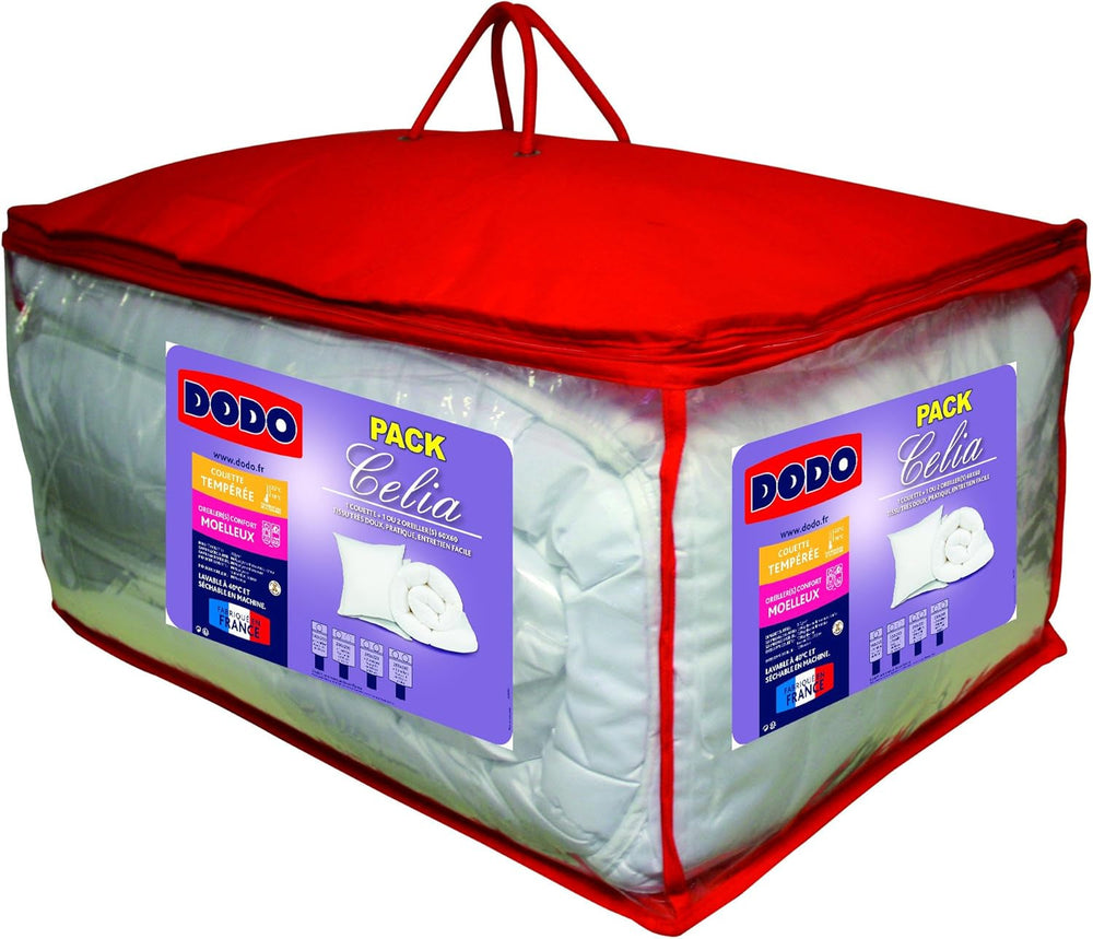 30519 220/240 Husă de plapumă și 2 perne Poliester/Coton Alb 220 X 240 Cm Plapumi si pilote Naty Shop