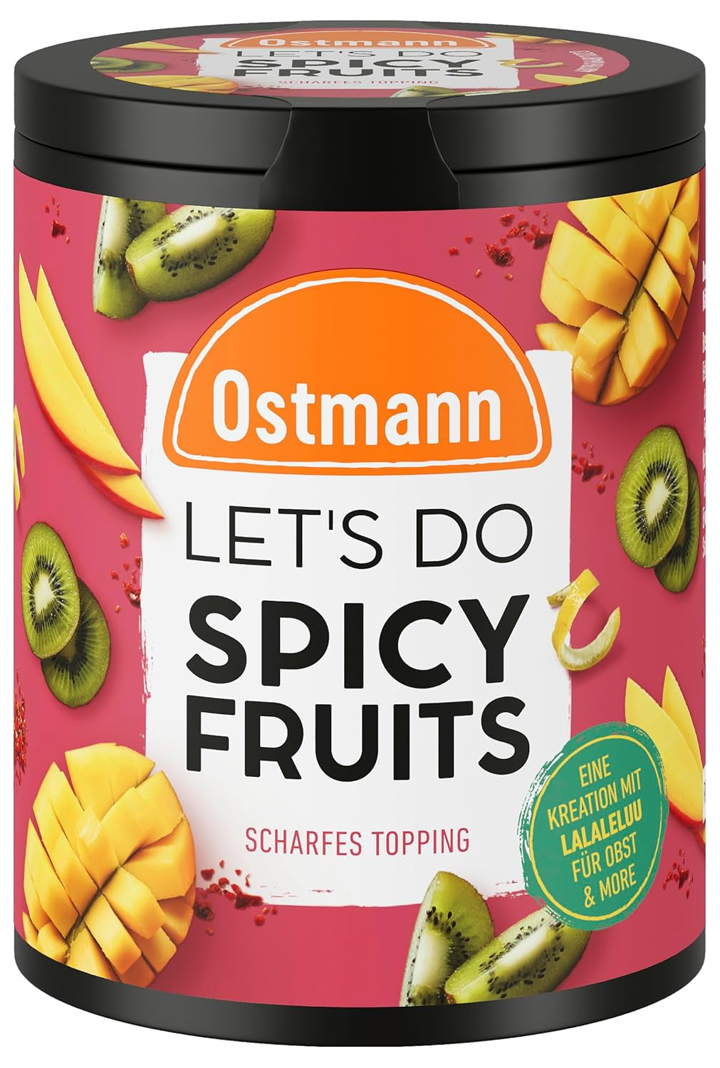 Ostmann Gewürze - Zróbmy pikantne owoce | Würzmischung für süßes Obst stworzony przez Lalaleluu | scharfes Obst-Topping z Chili i Pfeffer, Lecker auf Apfel lub Mango | 70 g w koszu Metalldose