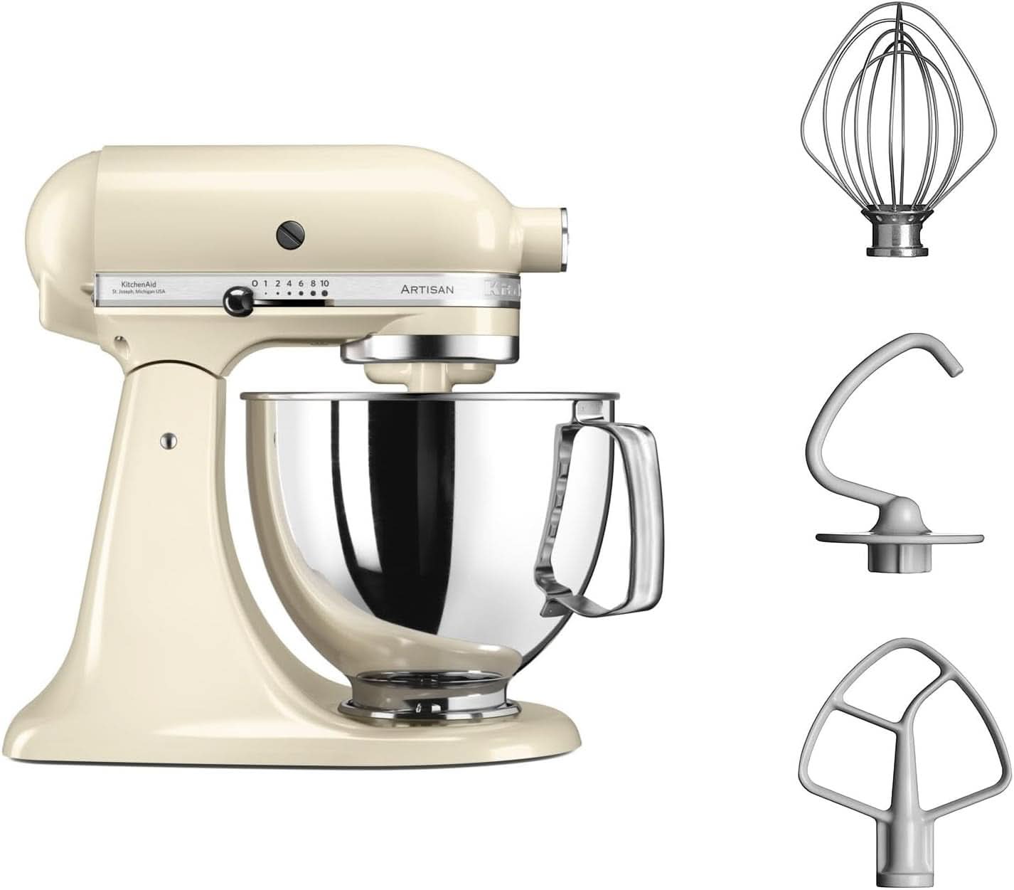 KitchenAid Artisan 5KSM125EER Mikser misowy, 300 W, 4,8 l Naty Shop Cream