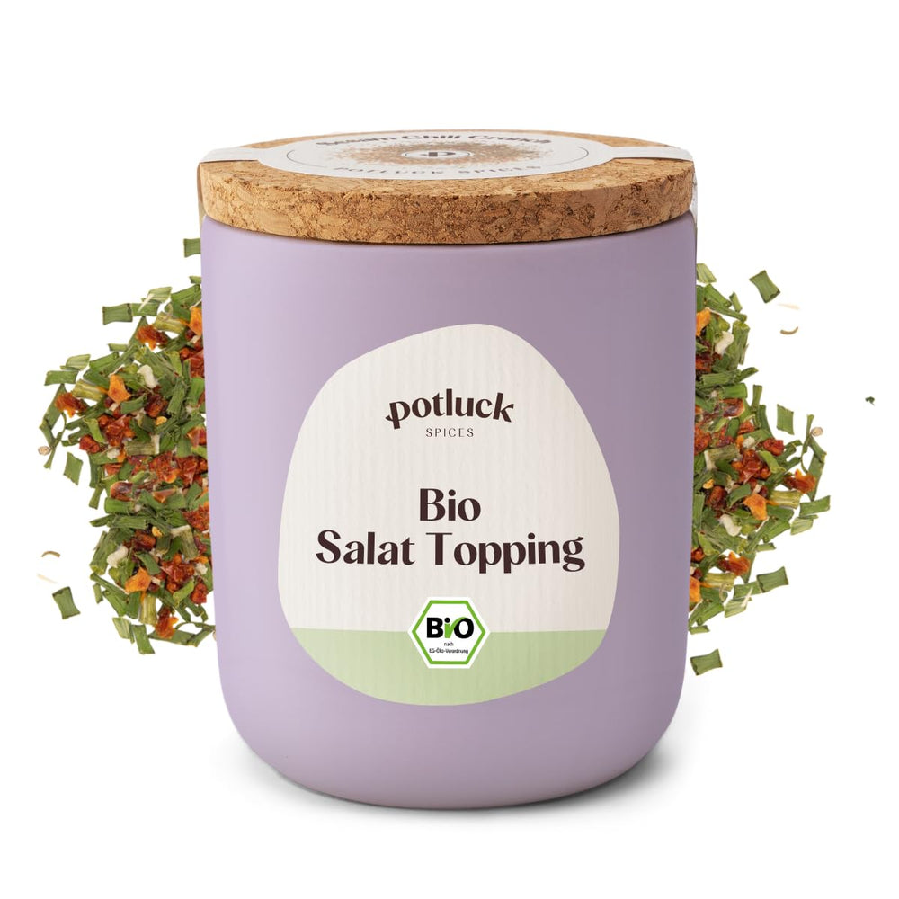 Potluk | Bio Sizilianisches Zitronensalz | Gewürzsalz für Fisch, Meeresfrüchte, Gemüse, Sałatki i Sosy | 140g w Keramiktopf