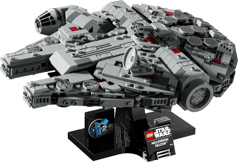 LEGO Star Wars Sokół Millennium Zestaw na 25. rocznicę dla dorosłych Statek do zbudowania Nowa nadzieja Kolekcjonerski model statku kosmicznego Prezenty dla mężczyzn i kobiet 75375 Zestawy do budowania Besuche den LEGO-Store