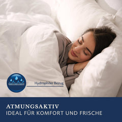 Kołdra Billerbeck E21 King Fibre - Kołdra z delikatnych włókien z aloesem - Kołdra całoroczna 135 X 200 cm o średnim poziomie ciepła, białe kołdry i kołdry Naty Shop