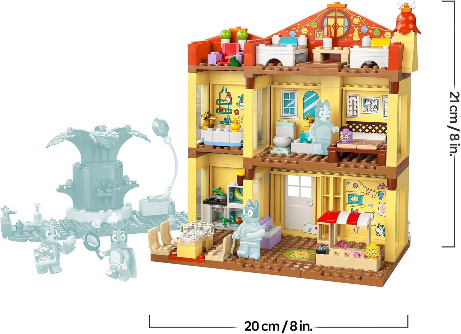 LEGO Bluey: Blueys Haus - Modulares Spielzeug mit Räumen, Garten, 4 Minifiguren und Zubehör - Geschenk zum Geburtstag für Mädchen & Jungen ab 4 Jahren oder Fans der TV-Serie - 11203