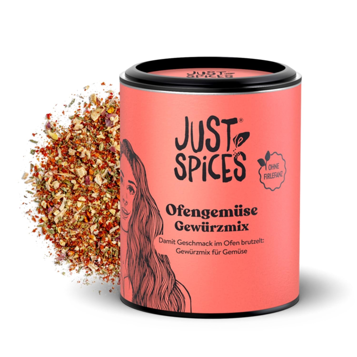 Just Spices Gemüse Allrounder I Jedes Gemüse von Aubergine bis Cukinia lecker würzen I Gewürzdose, 75 g