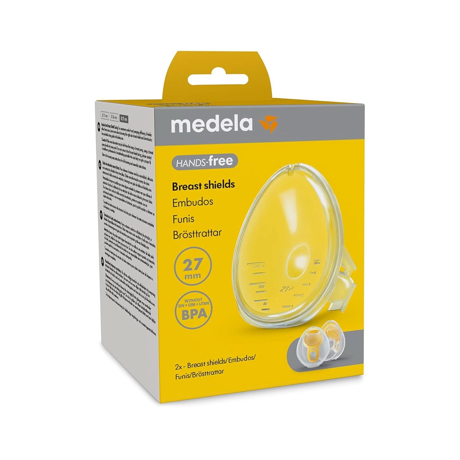 Ochraniacze piersi Medela Hands-Free, akcesoria do laktatorów Akcesoria do żywności i karmienia piersią Bebe Naty Shop 27 Mm