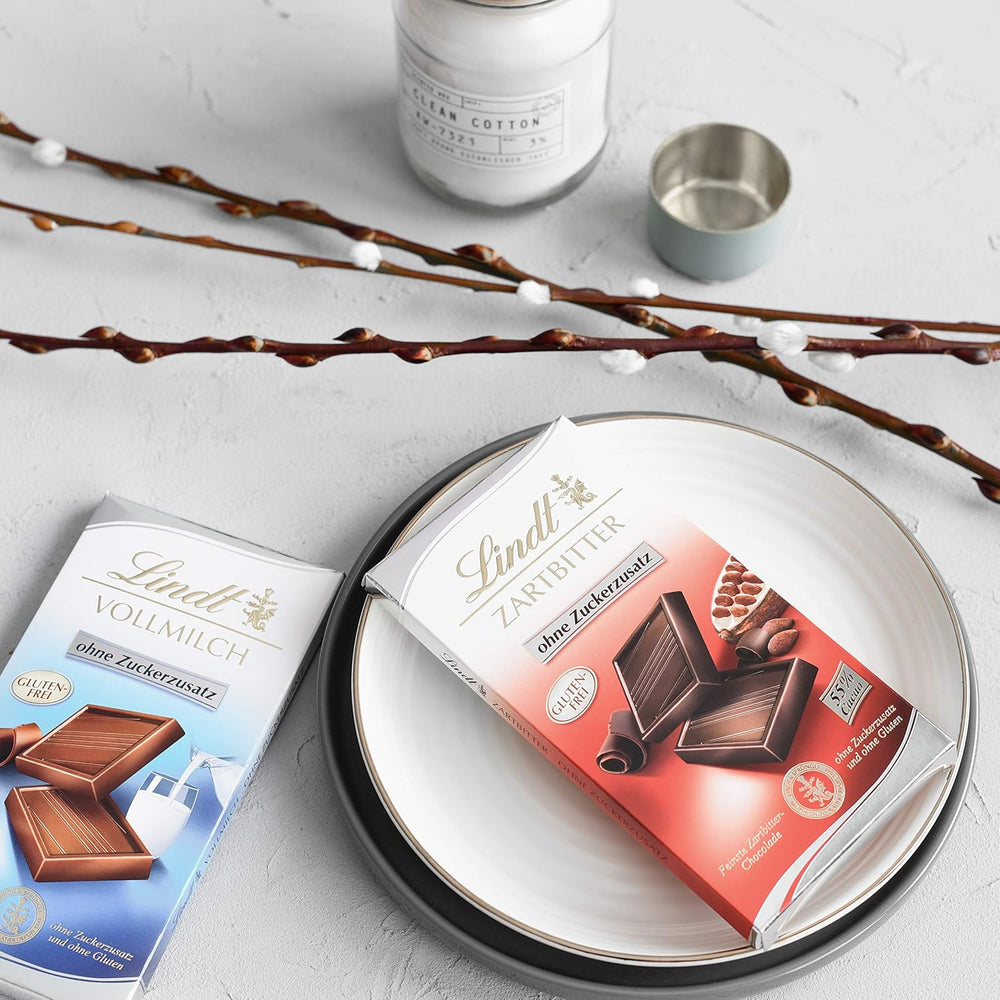 Ciemna czekolada bez dodatku cukru | Tabletka 100g | Najlepsze o zawartości kakao 55%, bezglutenowe | Tabliczka czekolady | Zestaw upominkowy z czekoladą (4 sztuki)