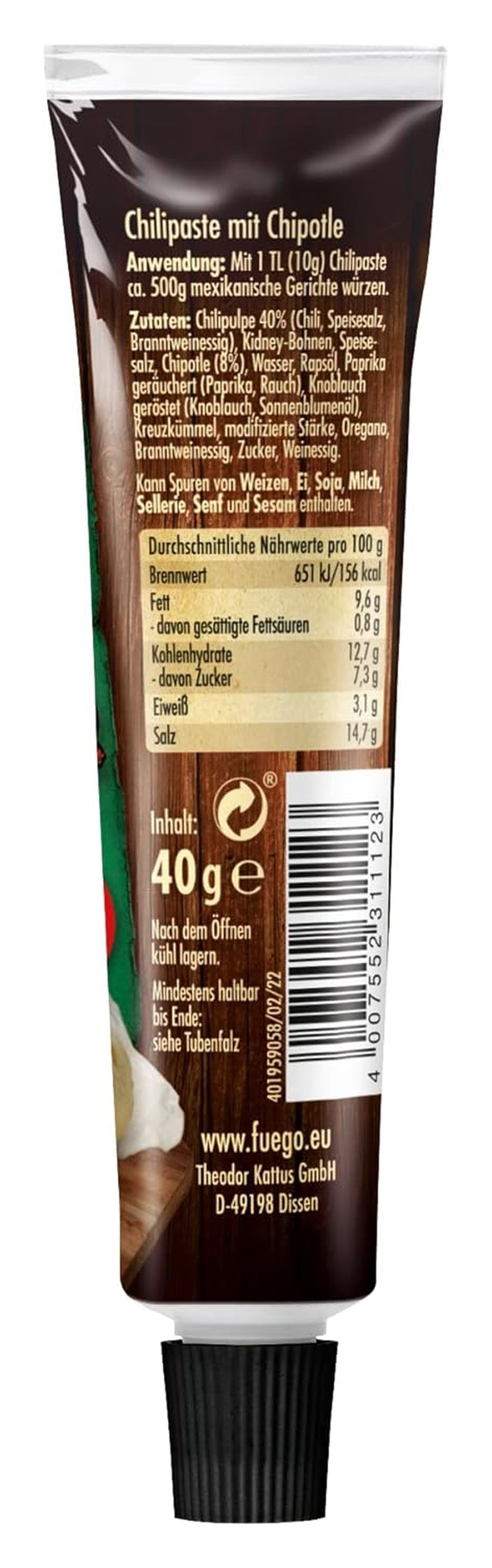 - Chipotle Chili Paste, Pikantne Dania Meksykańskie, Für 4 Anwendungen, Wegańskie, 1 x 40 g
