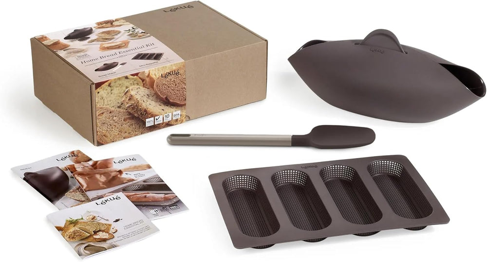 Zestaw Lékué-Brotbackset, silikon, brązowy, 30 x 25 x 15 cm (3000085SURM017)