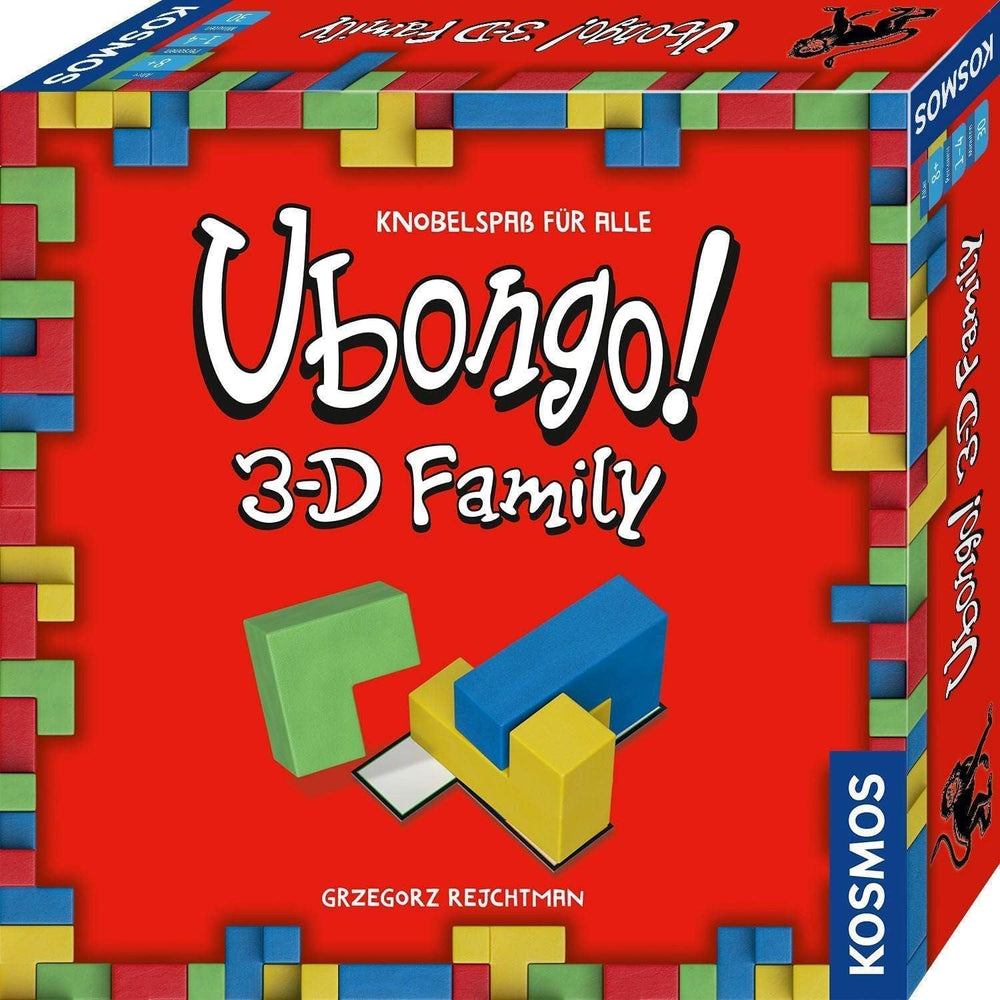 Kosmos 683160 Ubongo 3-D Family, popularna gra akcji i łamigłówki 3D dla całej rodziny, klasyczna gra planszowa i towarzyska z logicznym myśleniem dla 1-4 graczy
