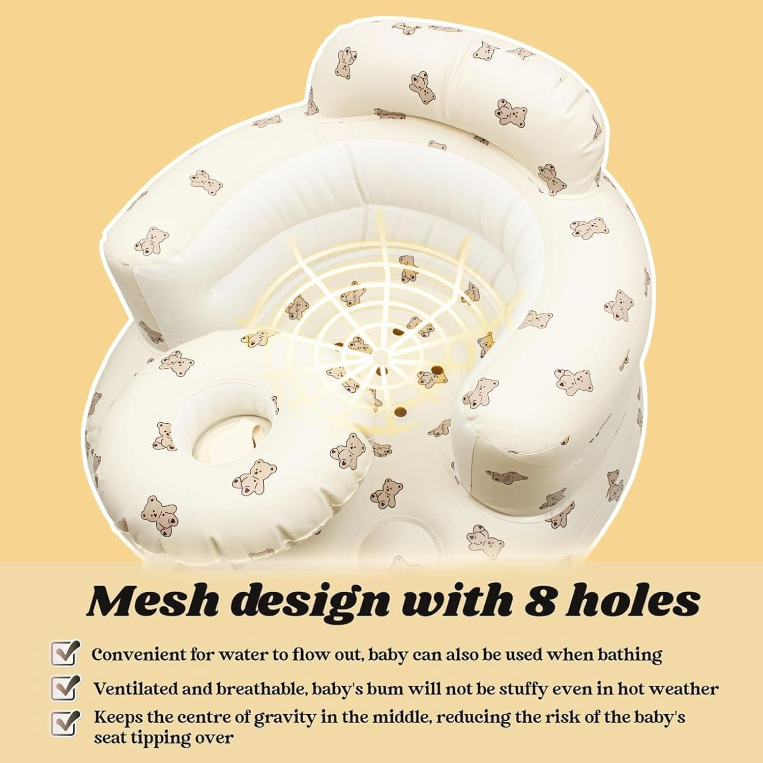 Dmuchane siedzisko dla niemowląt Jdblissful od 3 do 36 miesiąca Matka i Dziecko Naty Shop