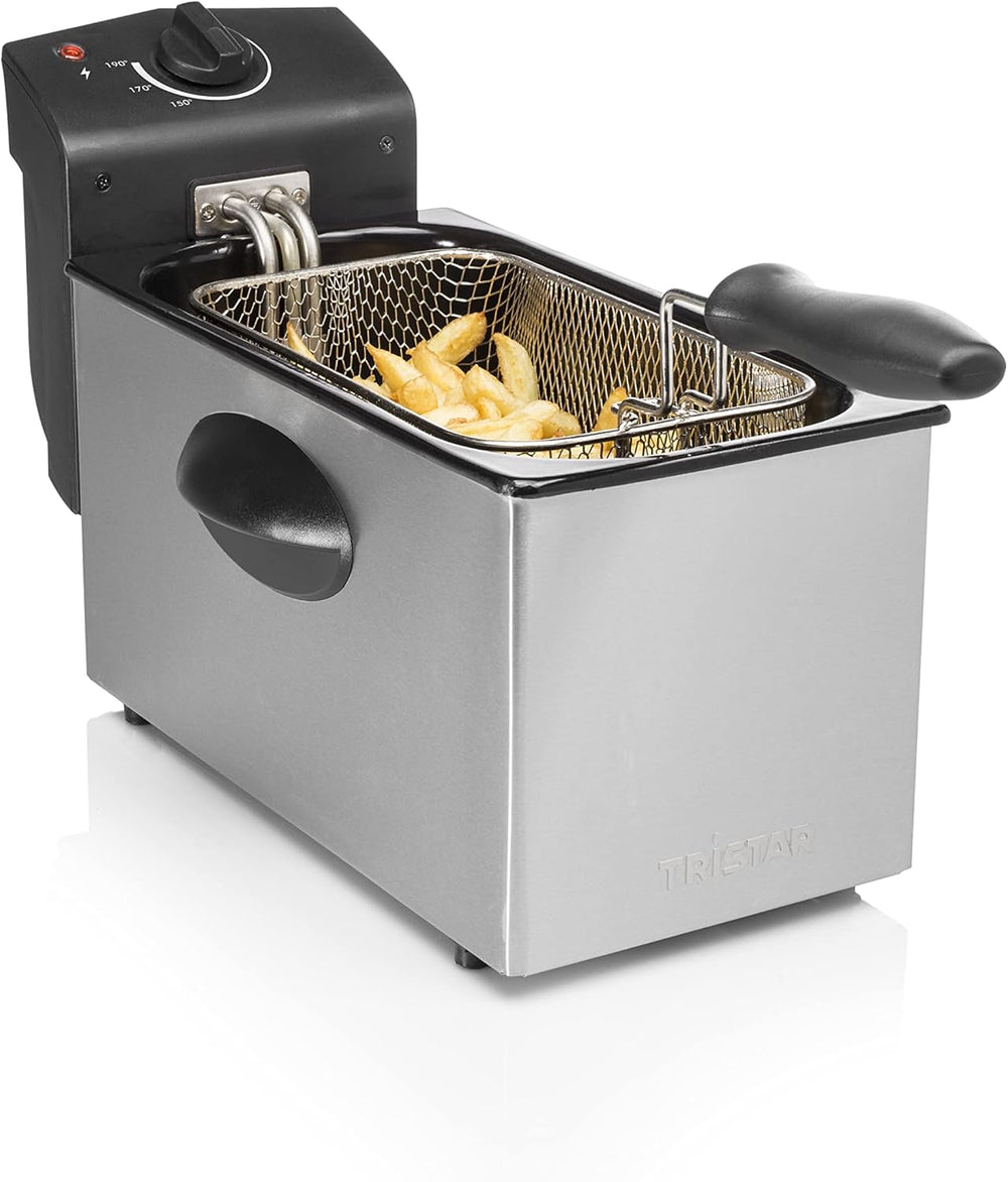 Frytkownica olejowa Tristar FR-6935, 2000 W, 3 litry, termostat, strefa zimna, 3-4 osoby, metal Urządzenia Naty Shop Domyślny tytuł
