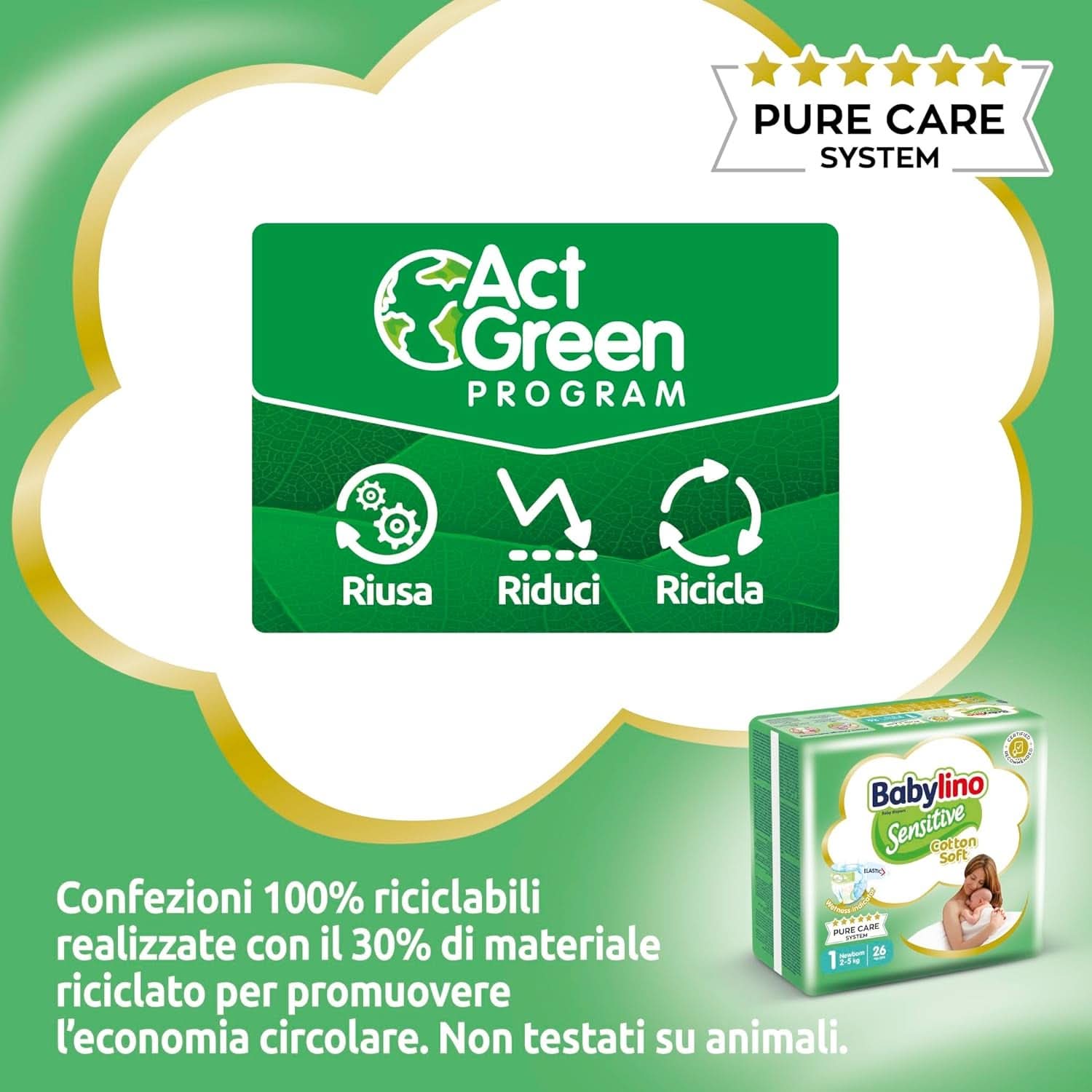 Babylino Sensitive, delikatne pieluszki dla dzieci, różne rozmiary Sklep Naty dla Mamy i Dziecka