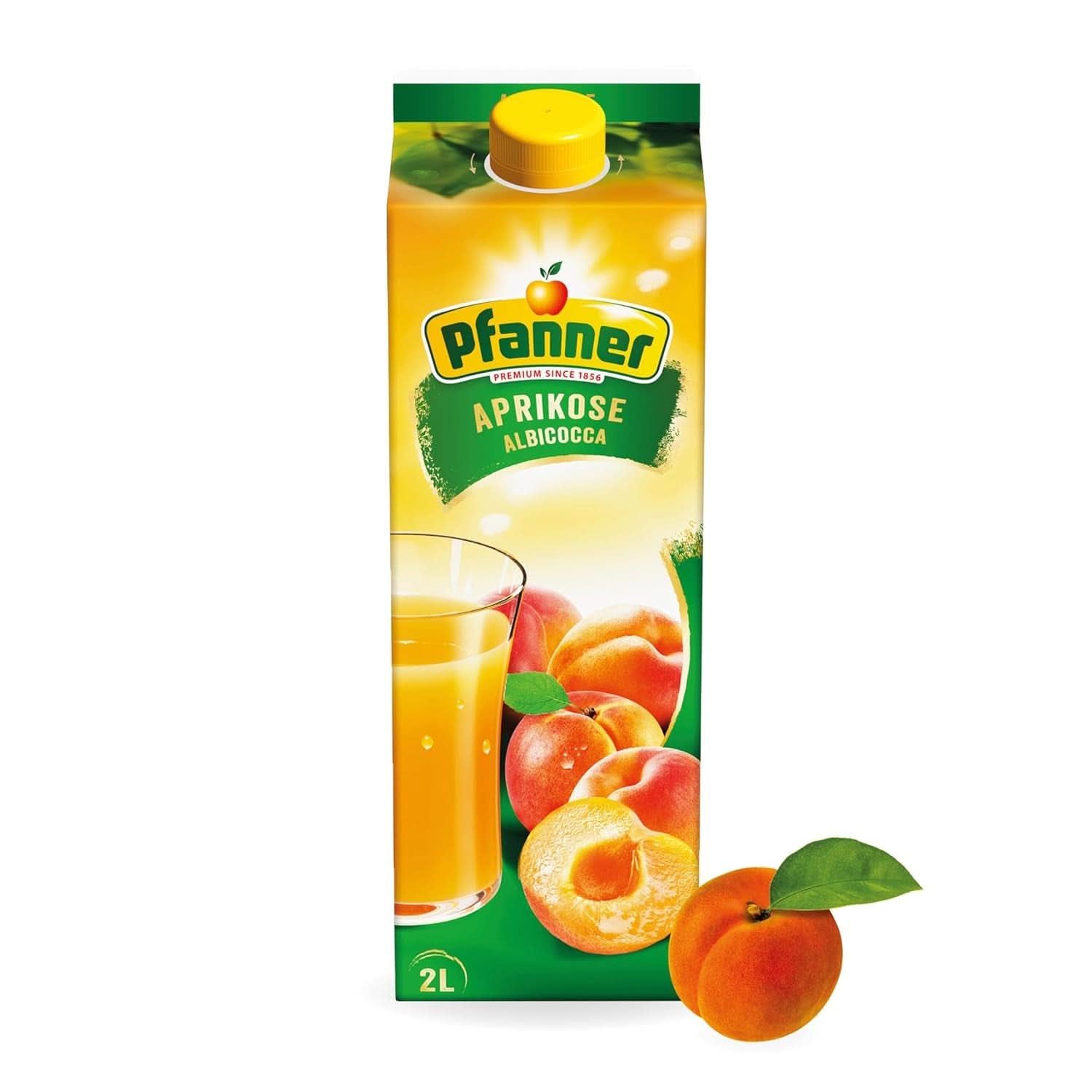 Pfanner 100% suc de mere tulbure natural (1 x 2 litri) - Mere presate direct - Suc de fructe fără adaos de zahăr Bauturi fara alcool Naty Shop 2 litri Caise