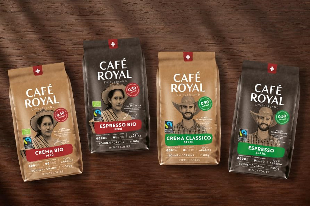 Café Royal Crema Intenso Honduras – 100% Arabica Kaffeebohnen, aromatisch-intensiv, dunkle Röstung, Stärke 4/5, Fairtrade, 500 g ganze Bohnen