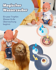 BABY Born Emma în stil junglă - Păpușă de 43 cm înălțime - 10 funcții Inclusiv accesorii și rochiță în culori unisex - Funcționează fără baterii - Potrivit pentru copii cu vârsta de 3 ani și peste Papusi Naty Shop