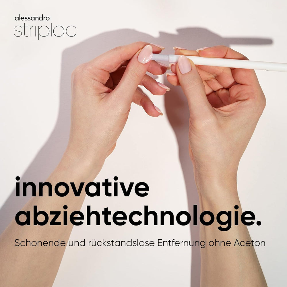 alessandro Striplac UV Top Coat Shimmer - Jasne, odporne na zarysowania paznokcie do 15 dni - Można stosować z barwnikiem lub bez - Technologia delikatnego usuwania - Wegańskie - Srebrny, Przezroczysty, 6,5 ml