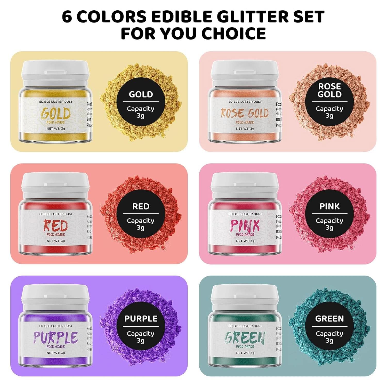 Glitter comestibil, 3 grame Naty Shop
