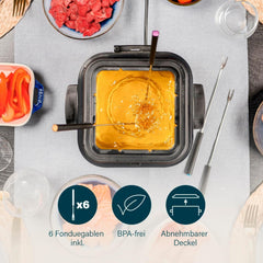 Mini frytkownica do fondue Princess 182611 - szybkie nagrzewanie - filtr zapachów - pojemność 1,2 litra, srebrny AGD Naty Shop