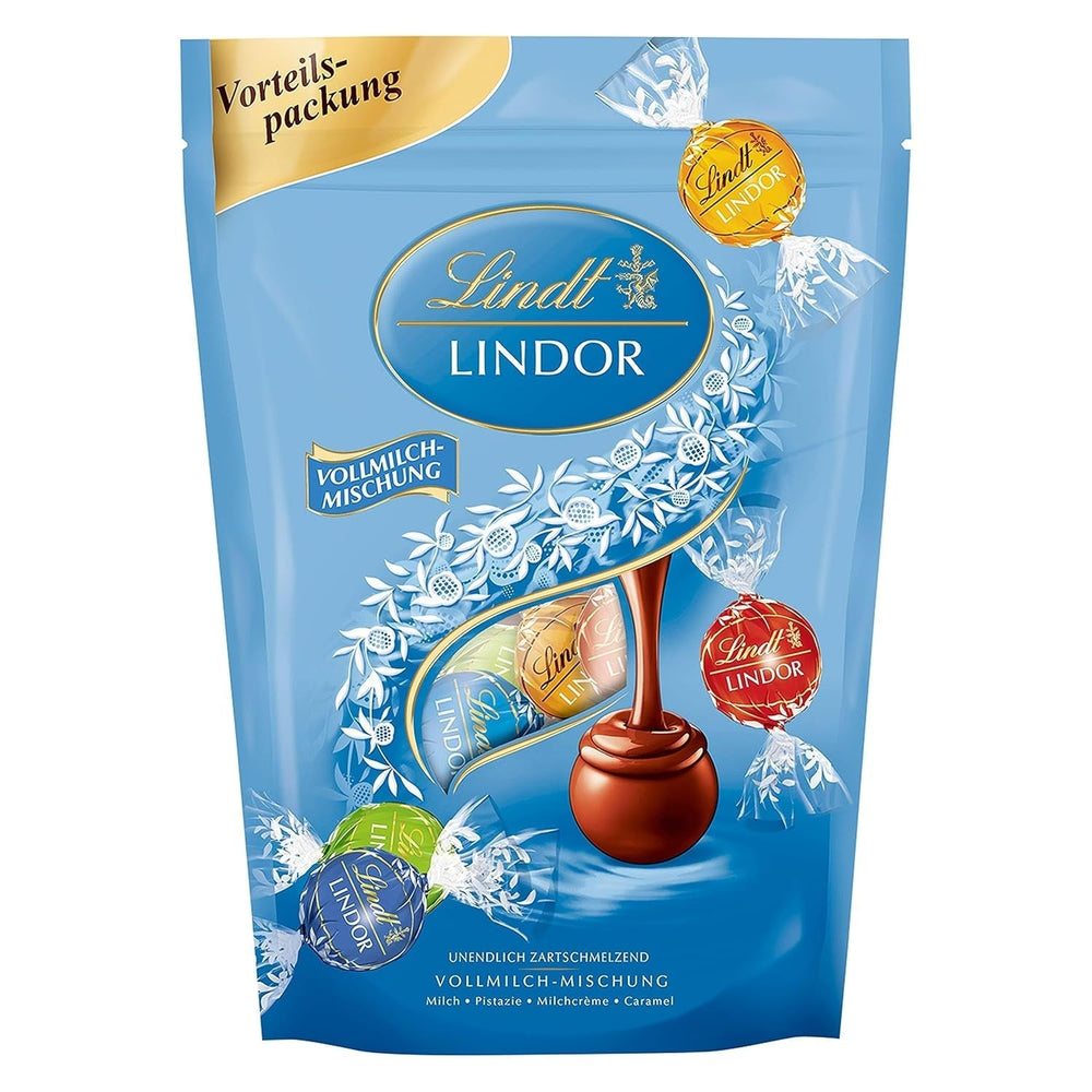 Lindt Chocolate LINDOR Balls Mixture, 399 grame Bomboane de Ciocolata Naty Shop 400 grame Amestec ciocolata cu lapte