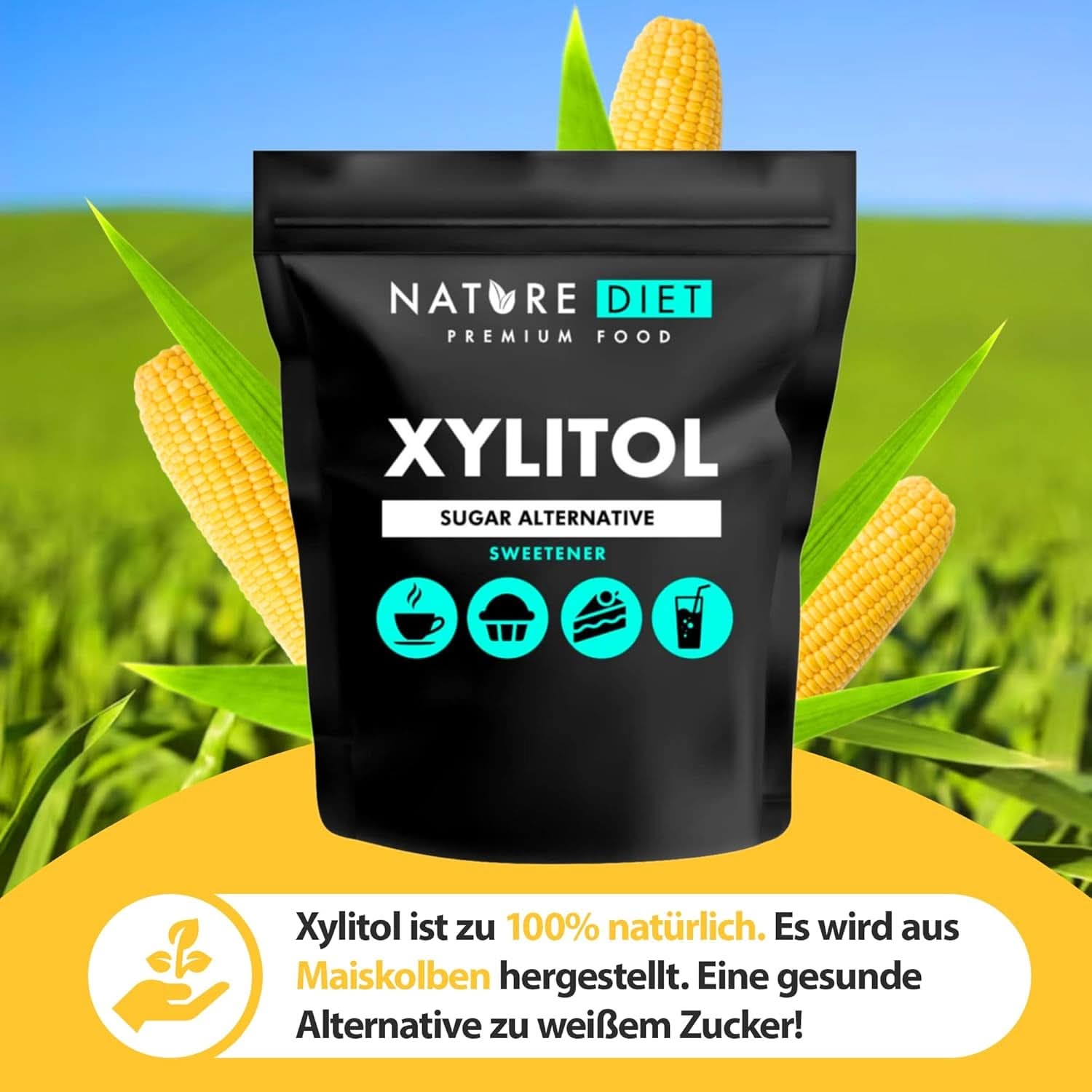 Nature Diet Ksylitol, 1 Kg Słodziki Naty Shop
