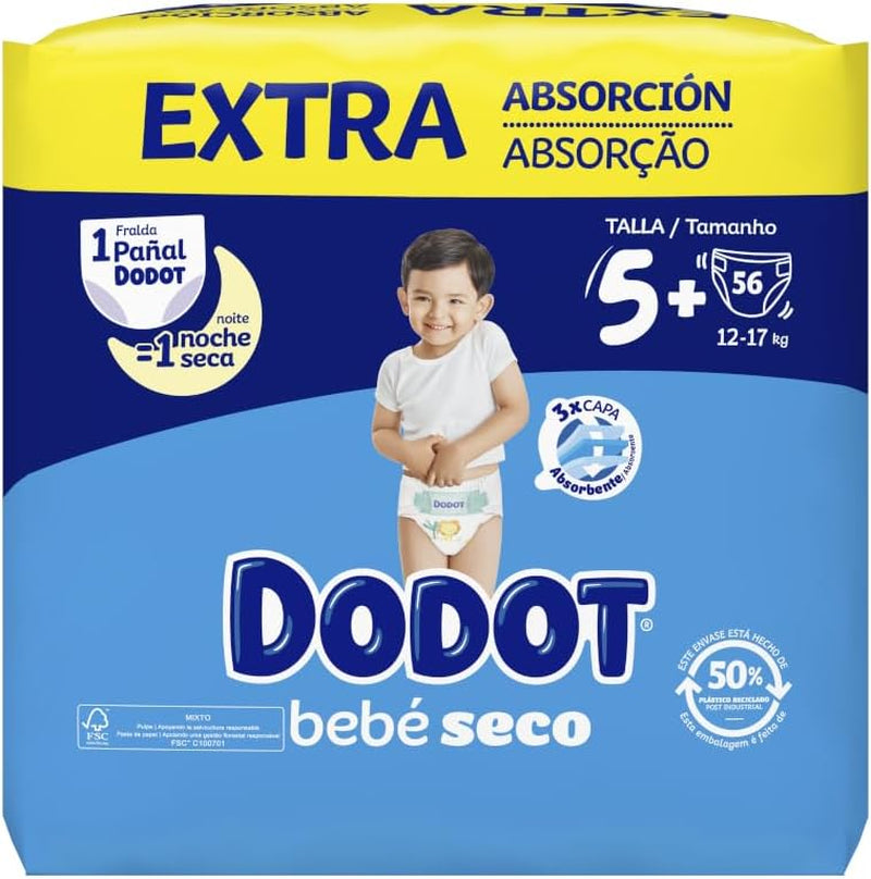 Baby Dry Extra - opakowanie Jumbo, rozmiar 5-56 sztuk