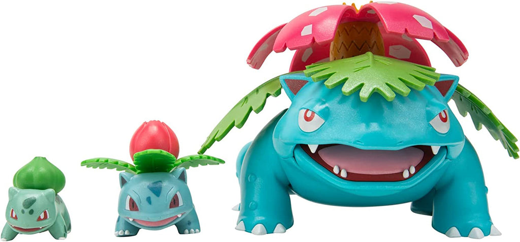 Pokemon PKW2778 Select 3-Pack cu Pichu și Pikachu și figuri de luptă Raichu de 7,6 cm, Evolution Multipack Style 2 Action figures Naty Shop Bulbasaur 1, Ivysaur, Venusaur