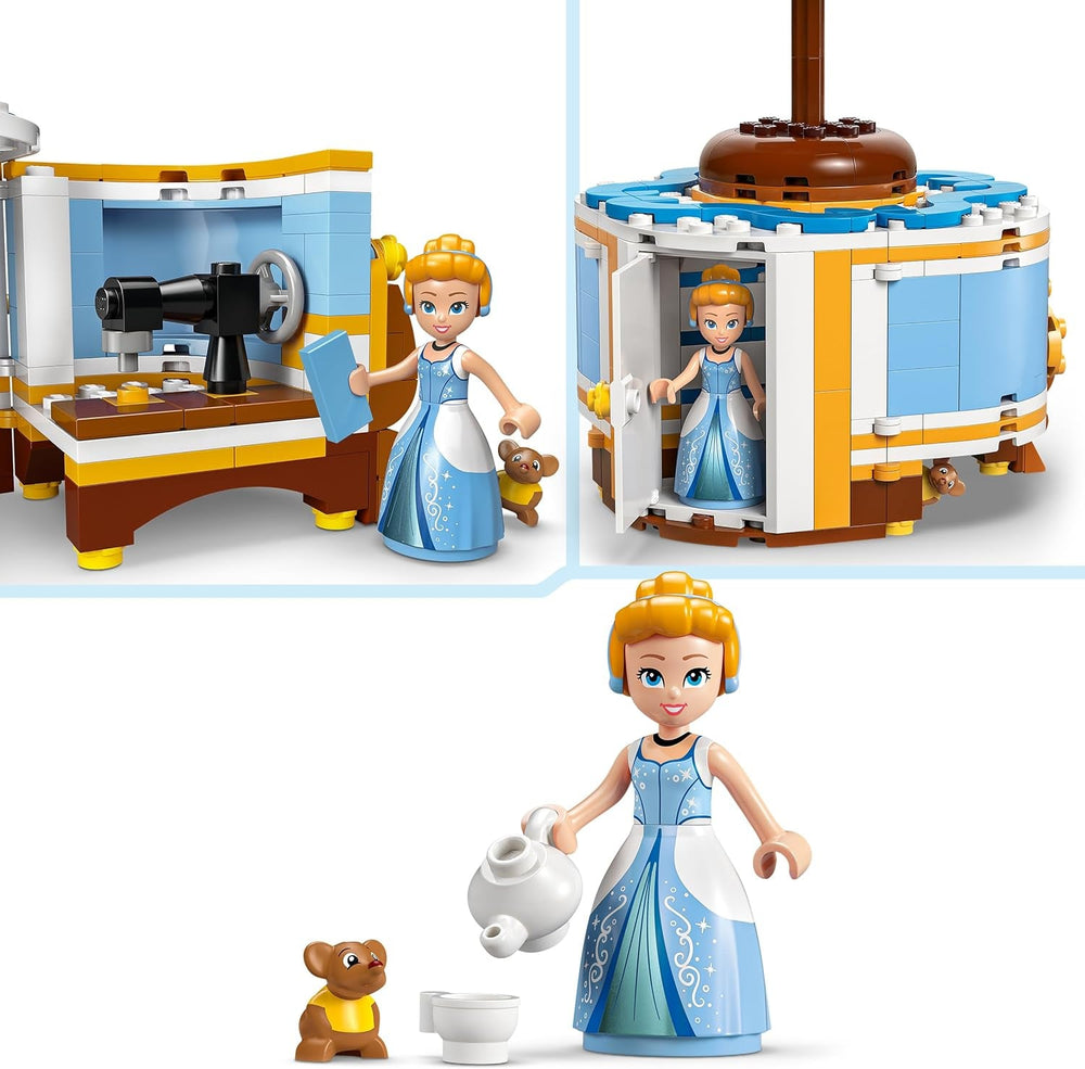 LEGO ǀ Disney Princess Cinderellas Kleid, Spielzeug für Jungen und Mädchen ab 9 Jahren - Inkl. EIN Kleiderständer, Cinderella Mini-Puppe und Maus Figur - Kreatives Spielset 43266