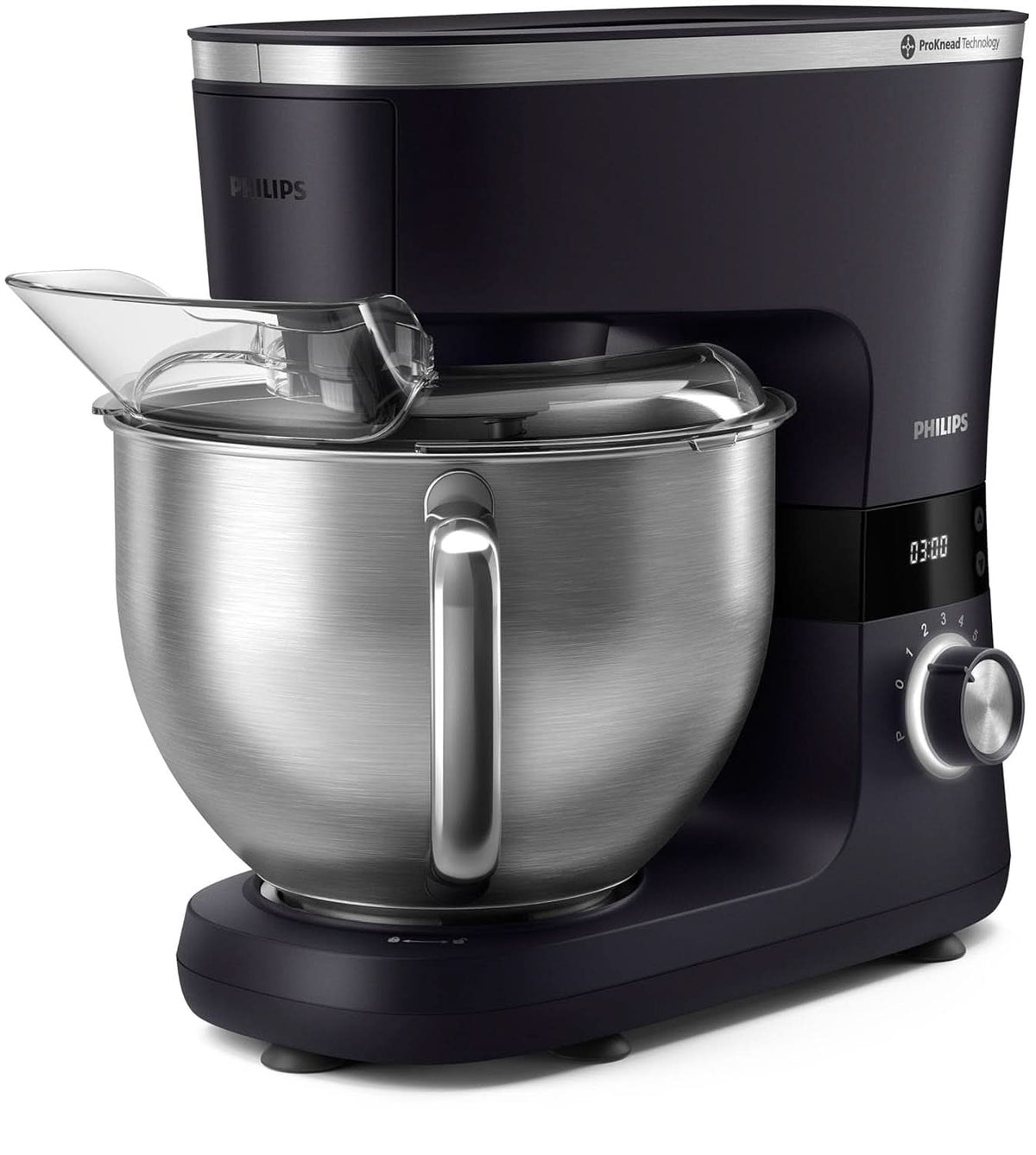 Philips Küchenmaschine serii 7000 — 5,5 litra, 1000 W, 8 prędkości, Proknead Technologie, Rezepte, LED Smart Timer, Knethaken, Schneebesen Und Rührbesen (HR7962/01) Sklep dla matek i dzieci Naty