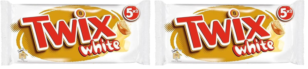 Twix tabliczki białej czekolady; karmel, ciastka, biała czekolada; wielokrotne opakowanie czekoladek; 5 batonów (5 x 46 g)
