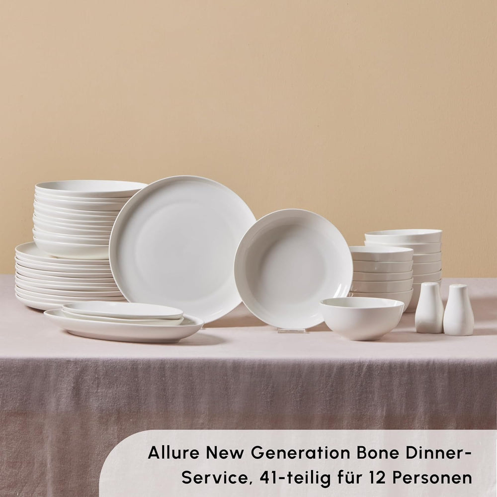 Set de veselă Karaca Allure pentru 12 persoane, New Generation Bone - Set rafinat pentru o cultură a mesei sofisticată