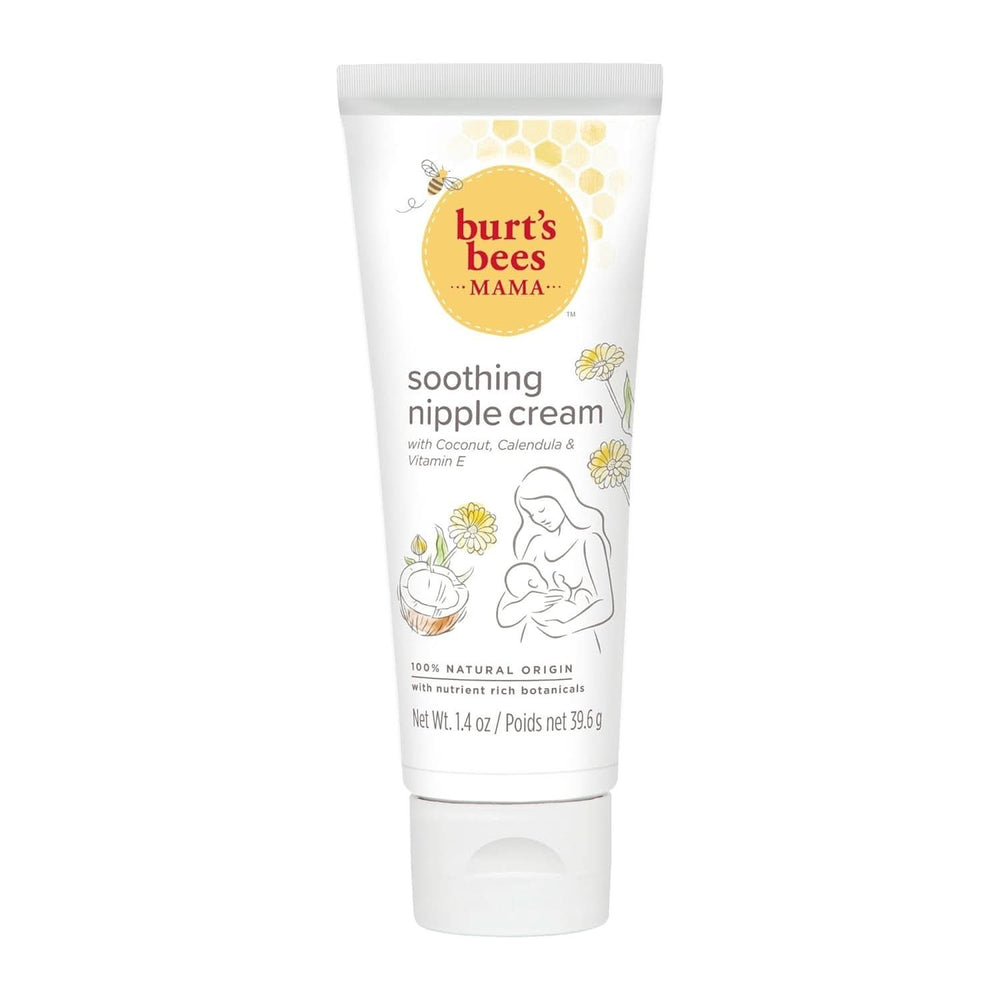 Burt'S Bees® Mama Kojący krem ​​do sutków z kokosem, nagietkiem i witaminą E, 100% naturalny, 1,4 uncji Akcesoria Żywność i karmienie piersią Baby Naty Shop