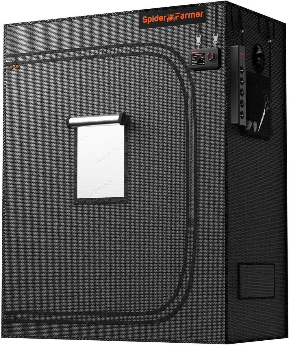 Namiot do uprawy Spider Farmer Pro 70x140x200 cm z drzwiami rolowanymi, oknem obserwacyjnym, zdejmowanym panelem podłogowym, tkaniną Mylar 2000D, do hydroponiki wewnętrznej z SF4000, G4500, SE4500