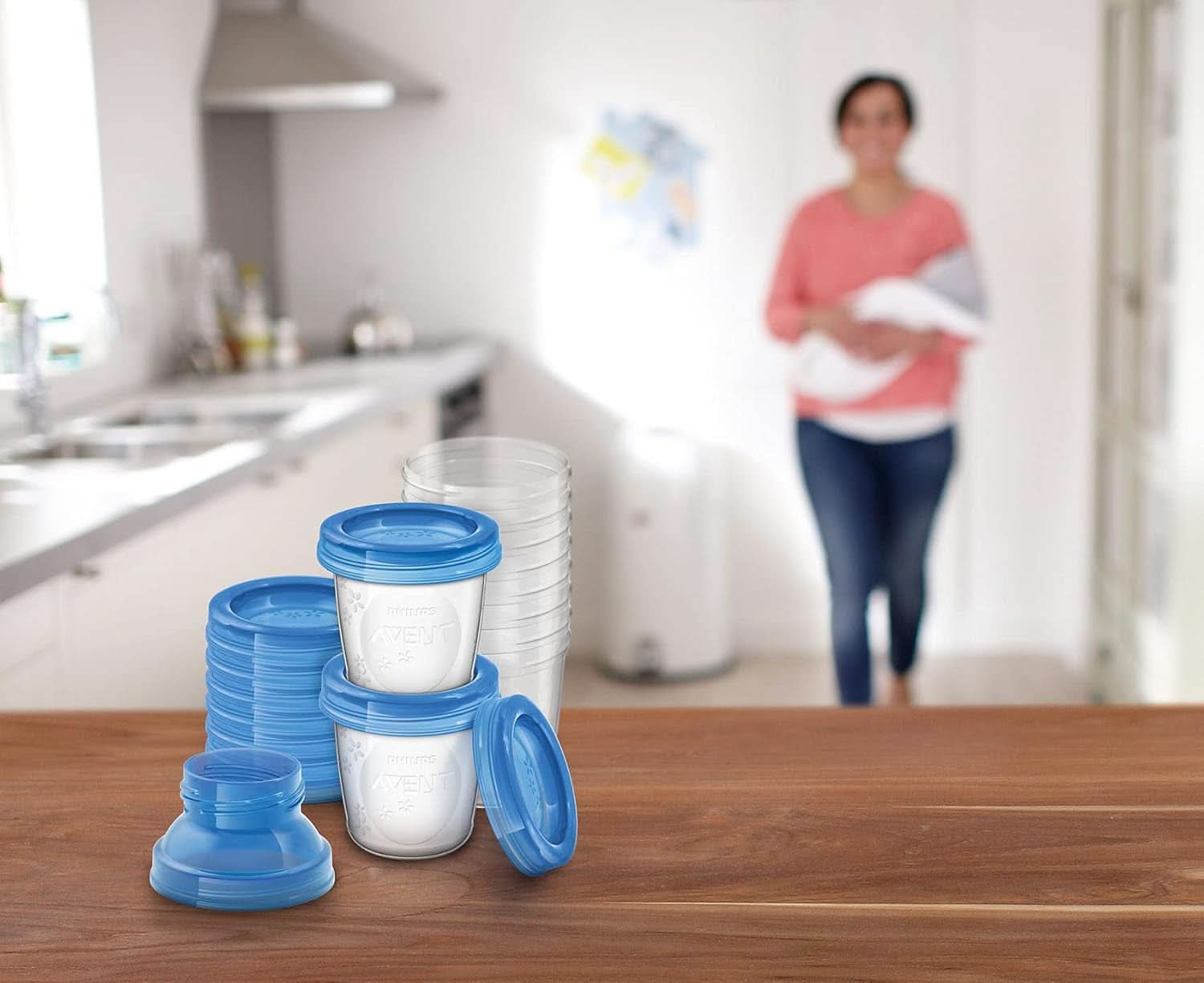 Philips Avent Austellungssystem Für Muttermilch, Becher Inklusive Deckel, adapter (model SCF618/10) Akcesoria Żywność i karmienie piersią Sklep Bebe Naty