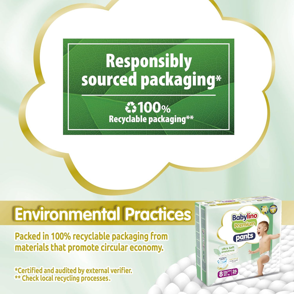 Spodnie Premium rozmiar 8 z ultramiękkim filtrem, XXL (20+ kg), 104 sztuki